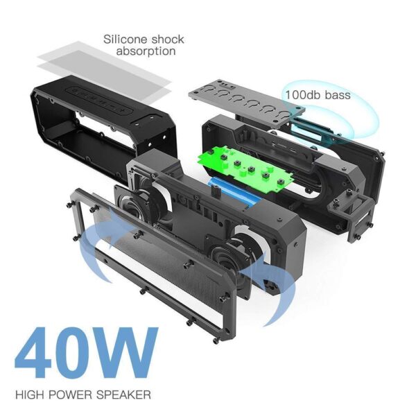 Outdoor Waterproof Portable 40W Bluetooth Speaker - Image 3
