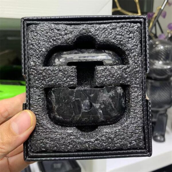 Protective Cover Carbon Fiber Forged Bluetooth Earbuds Case - Image 9