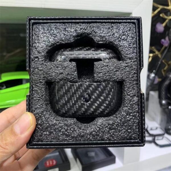 Protective Cover Carbon Fiber Forged Bluetooth Earbuds Case - Image 8