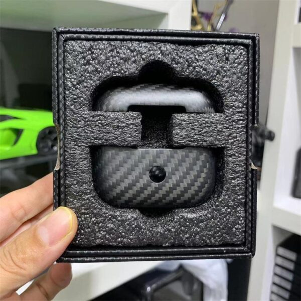 Protective Cover Carbon Fiber Forged Bluetooth Earbuds Case - Image 4