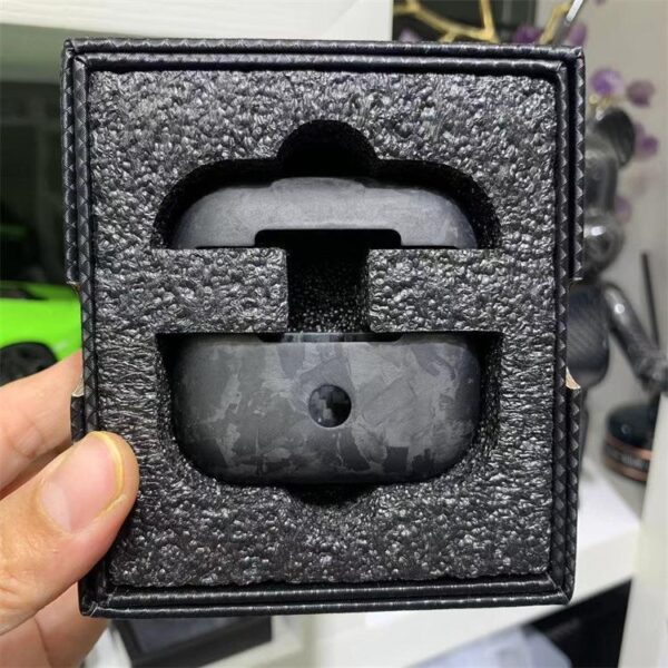 Protective Cover Carbon Fiber Forged Bluetooth Earbuds Case - Image 7